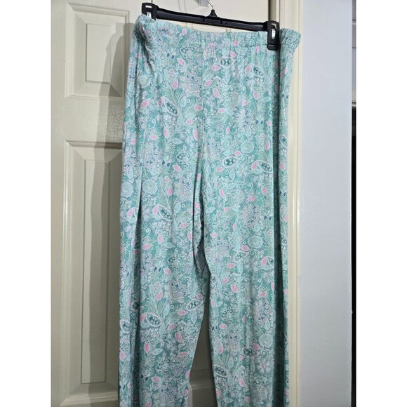 Ellen Tracy XL Womens Soft Lounge Pants - Floral Print Elastic Waist Lightweight - Picture 2 of 5